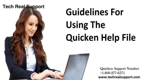 Guidelines For Using The Quicken Help File