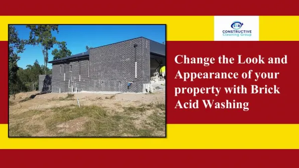 Change the Look and Appearance of your property with Brick Acid Washing