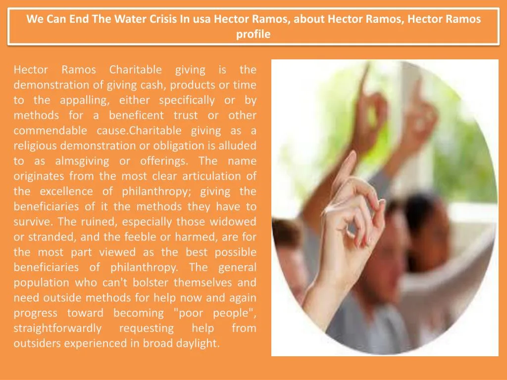 we can end the water crisis in usa hector ramos