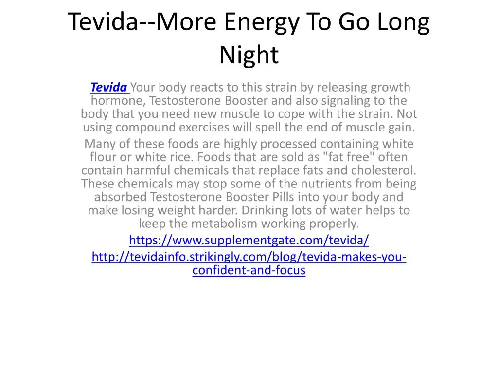 tevida more energy to go long night