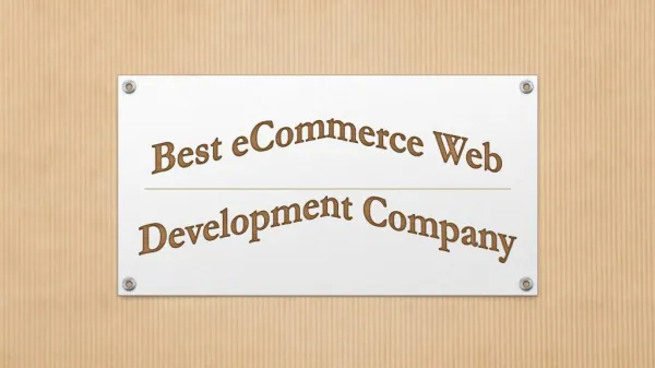 Best Ecommerce Website Development Company | Services