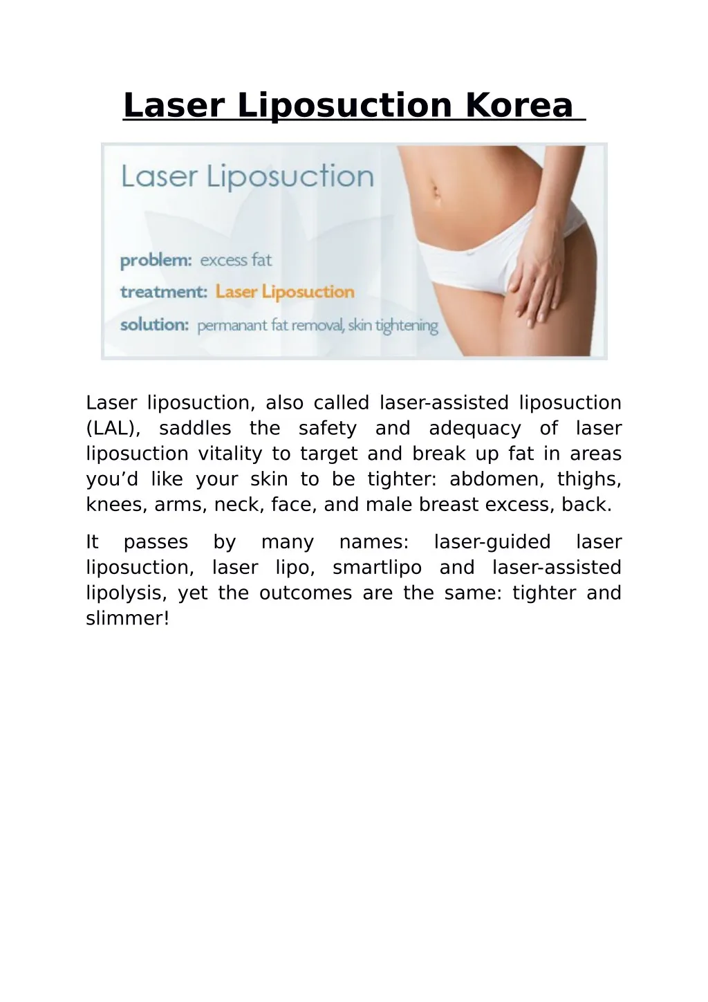 laser liposuction korea