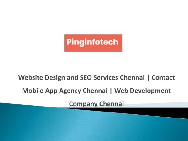 Website Design and SEO Services Chennai