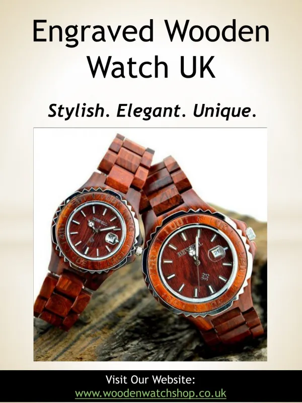 Engraved Wooden Watch UK