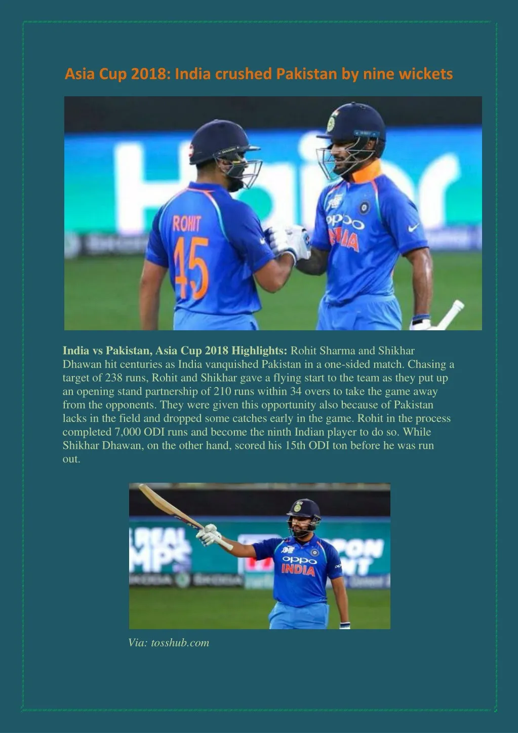 asia cup 2018 india crushed pakistan by nine