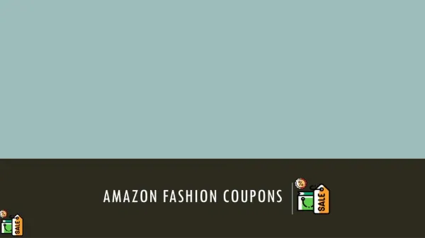 Amazon fashion Coupons