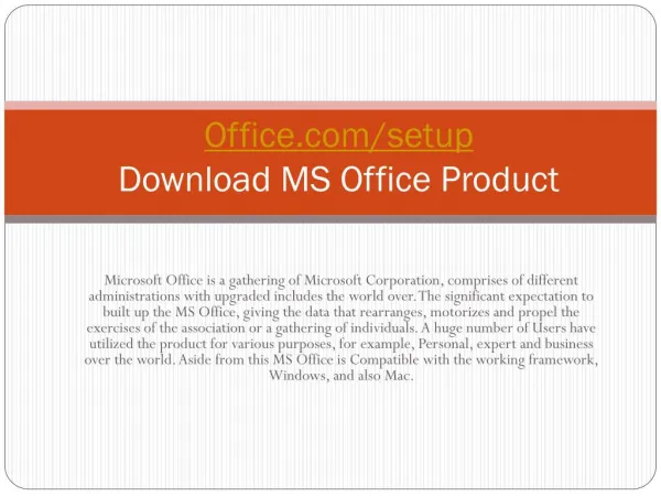 office com setup download ms office product