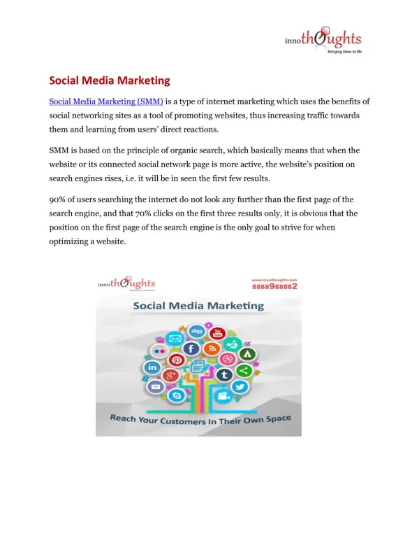 What is Social Media Marketing | SEO Company | Print Media | Branding |Innothoughts
