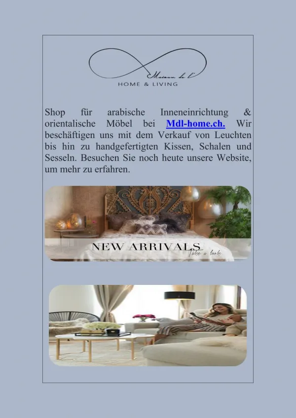 Hochwertige arabische Möbel kaufen bei Mdl-home.ch