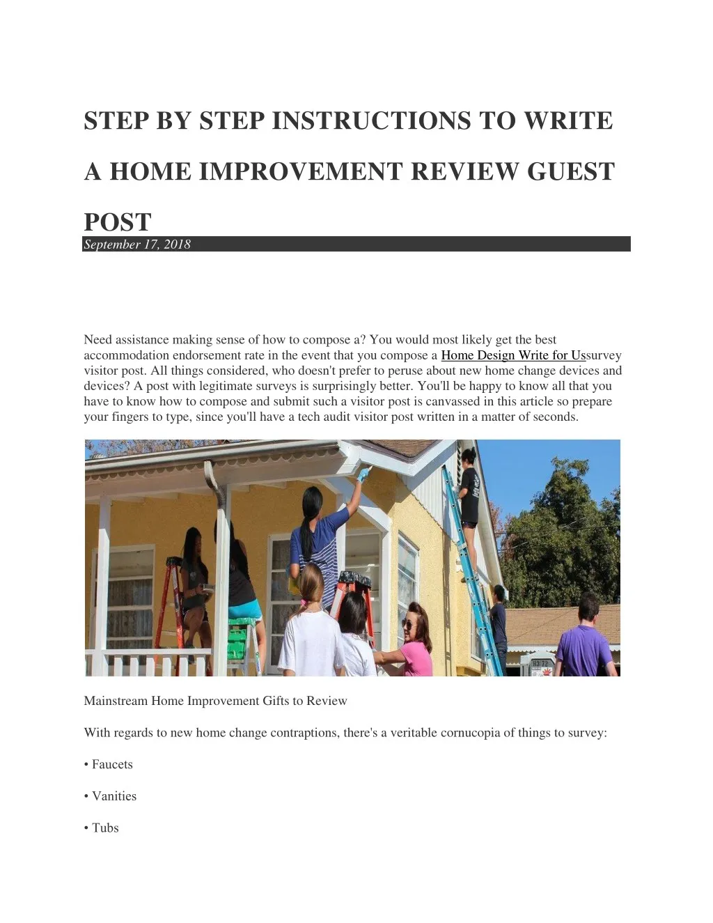 step by step instructions to write