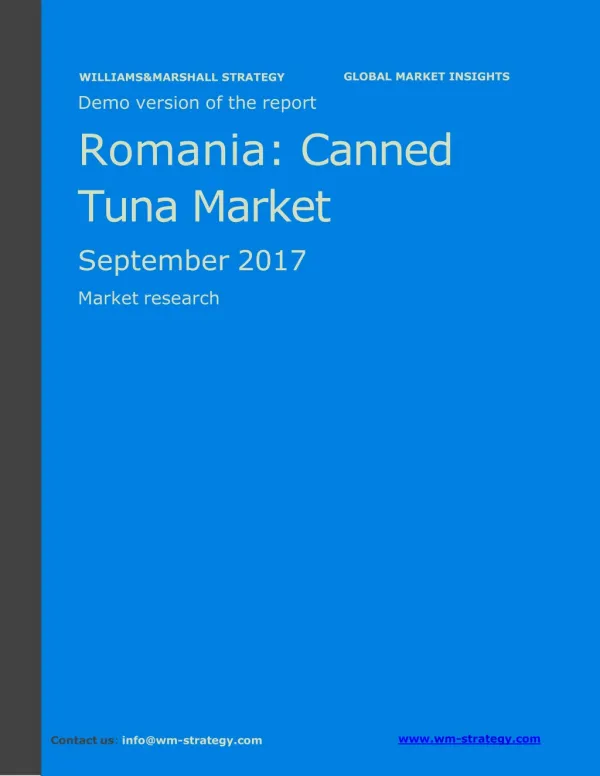 WMStrategy Demo Romania Canned Tuna Market September 2017