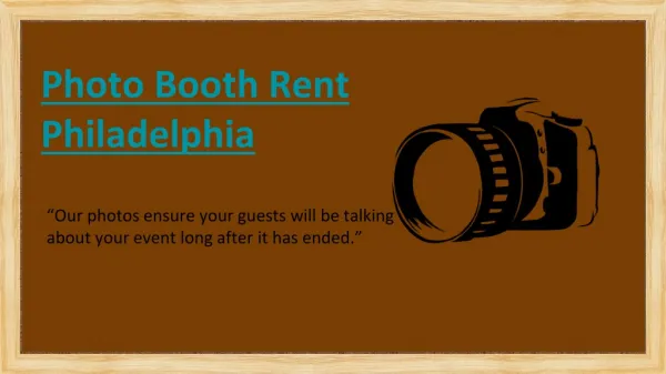 Best Photo Booth Rental Philadelphia