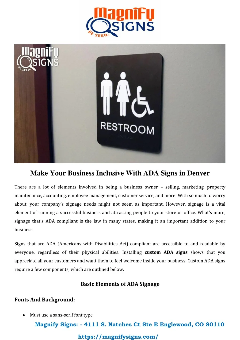 make your business inclusive with ada signs
