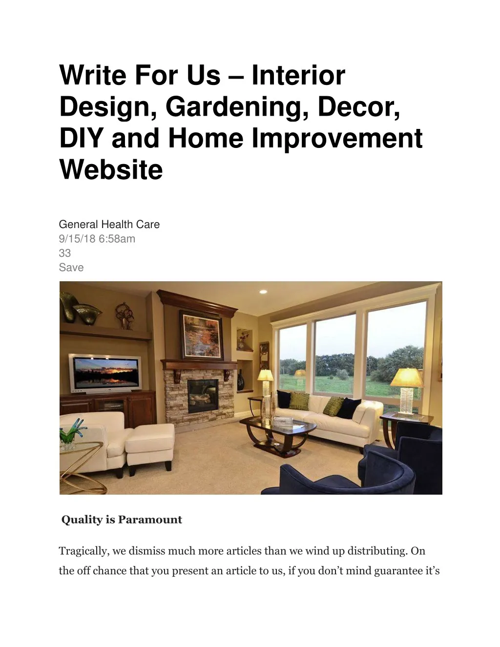 write for us interior design gardening decor