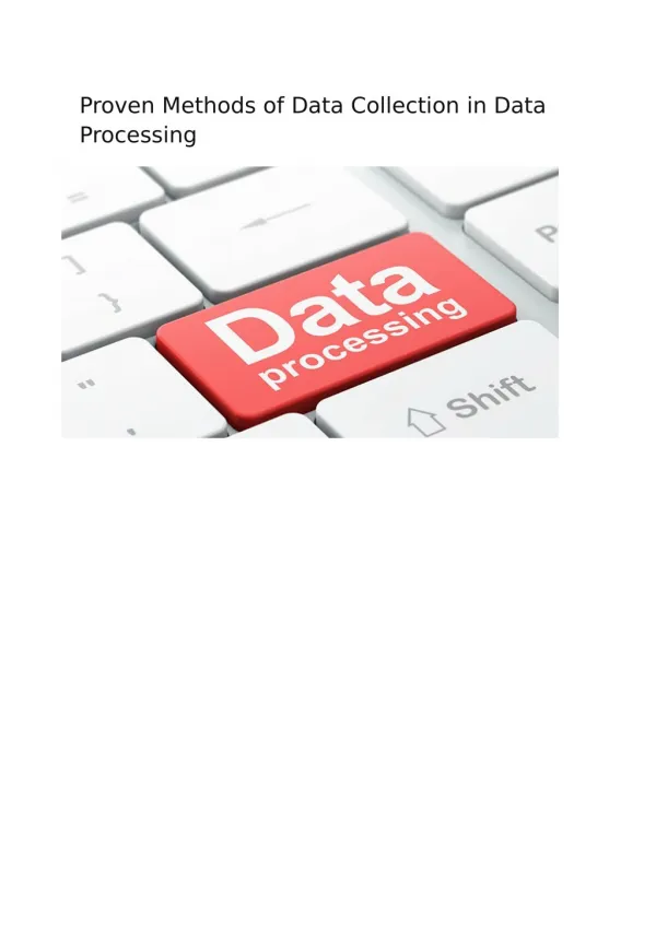 Data Processing Services - Imege Processing