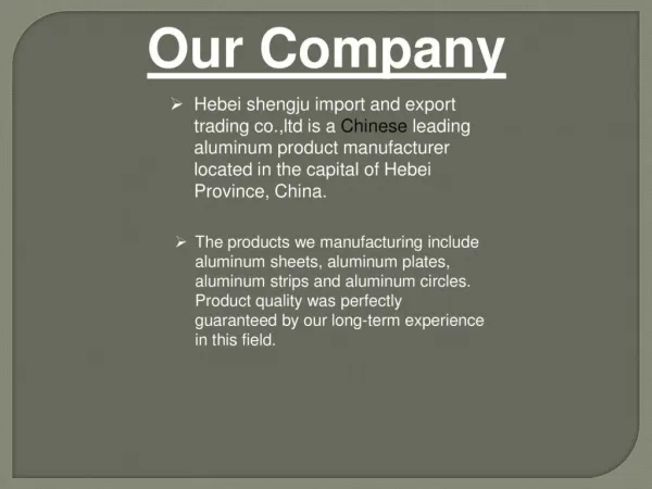 Hebei Shengju Import and Export Trading