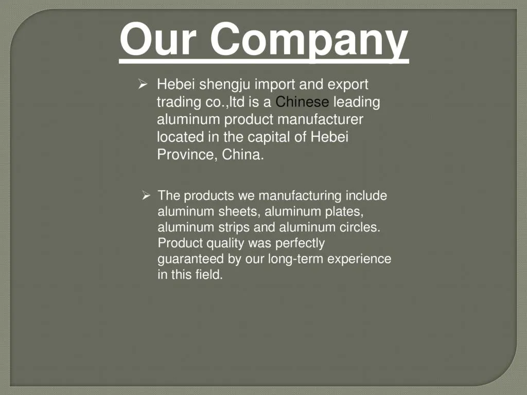 hebei shengju import and export trading co ltd