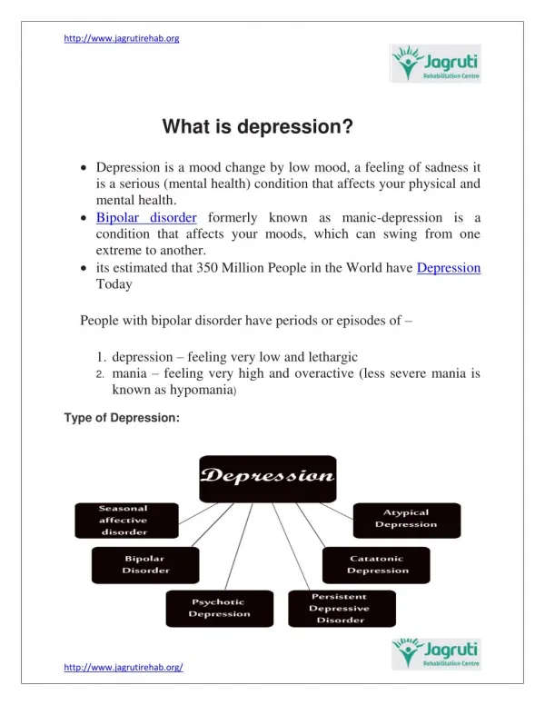 What is depression | Jagruti Rehab centre in mumbai