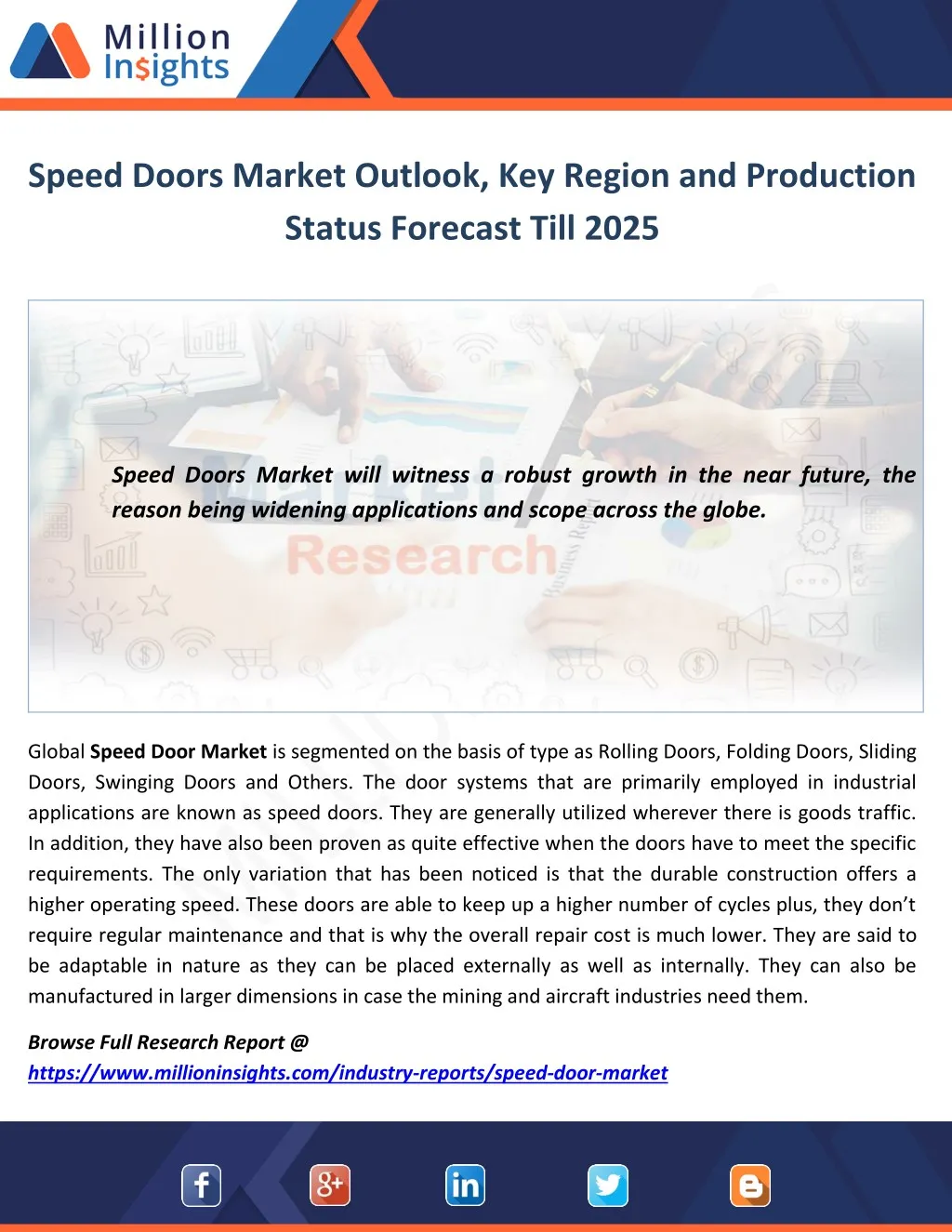 speed doors market outlook key region