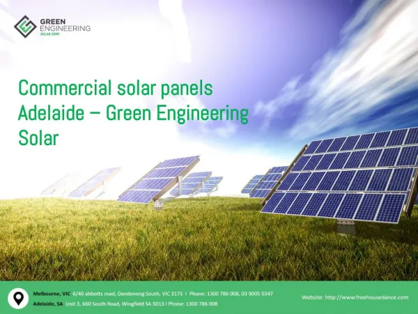 Commercial solar panels Adelaide – Green Engineering Solar
