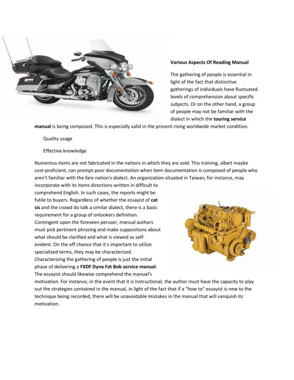 FXDF Dyna Fat Bob service manual