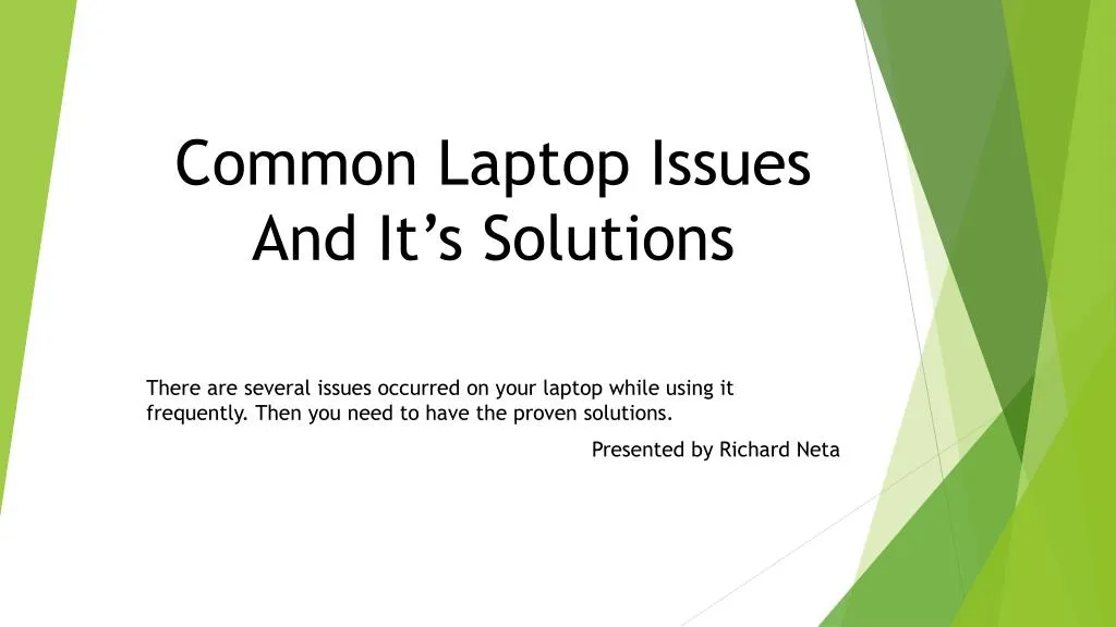 common laptop issues and it s solutions