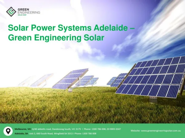 Solar Power Systems Adelaide – Green Engineering Solar