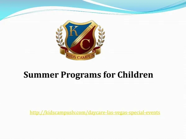 Daycare Las Vegas - Summer Programs for Children