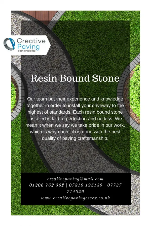 Resin bound stone