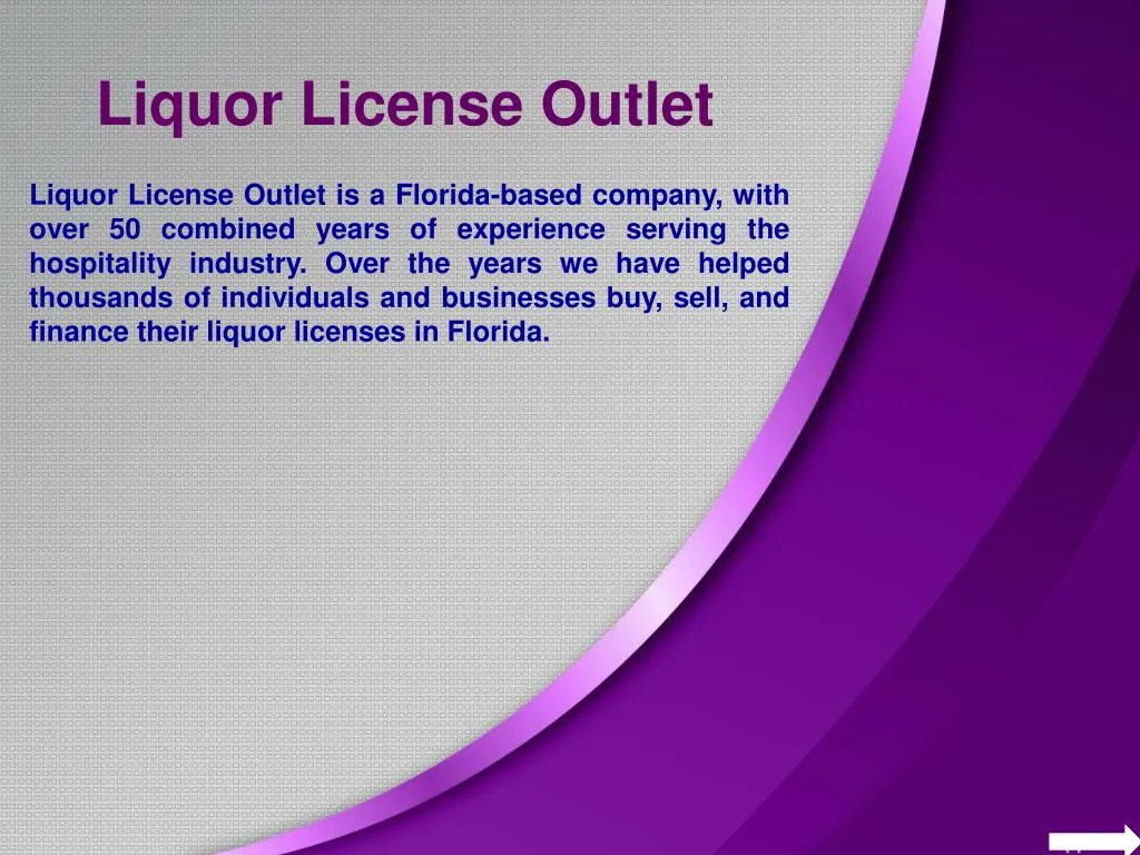 liquor license outlet