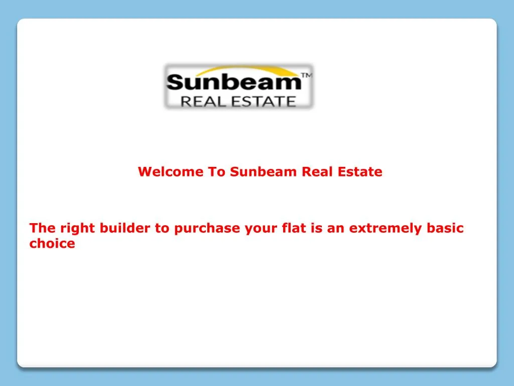 welcome to sunbeam real estate