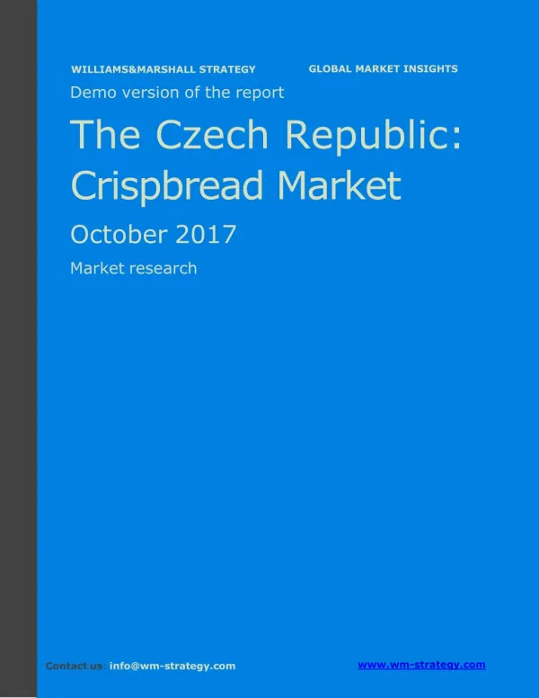 WMStrategy Demo The Czech Republic Crispbread Market October 2017