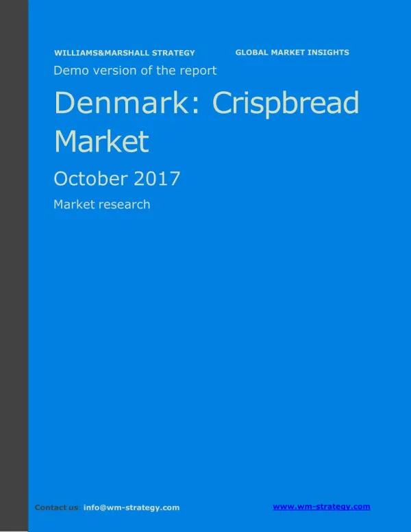 WMStrategy Demo Denmark Crispbread Market October 2017