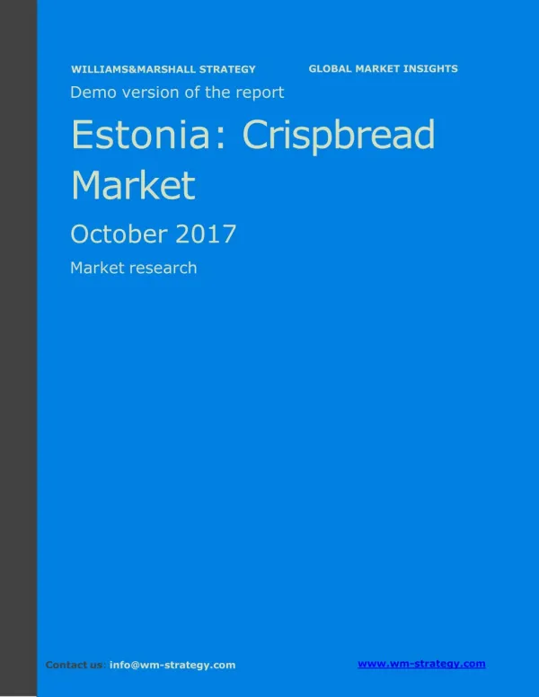 WMStrategy Demo Estonia Crispbread Market October 2017