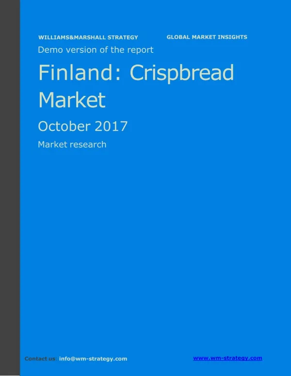 WMStrategy Demo Finland Crispbread Market October 2017