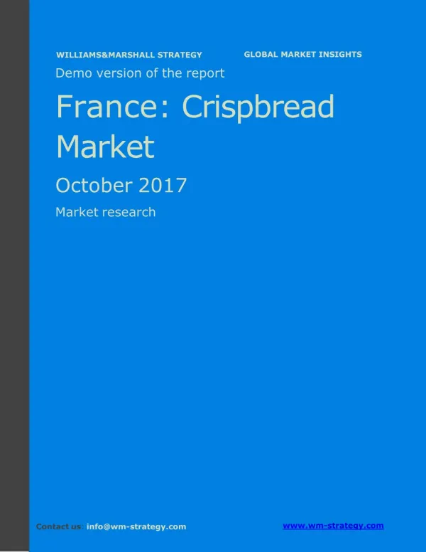 WMStrategy Demo France Crispbread Market October 2017