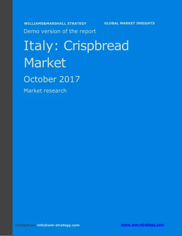 WMStrategy Demo Italy Crispbread Market October 2017