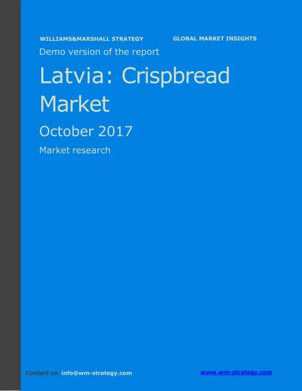 WMStrategy Demo Latvia Crispbread Market October 2017
