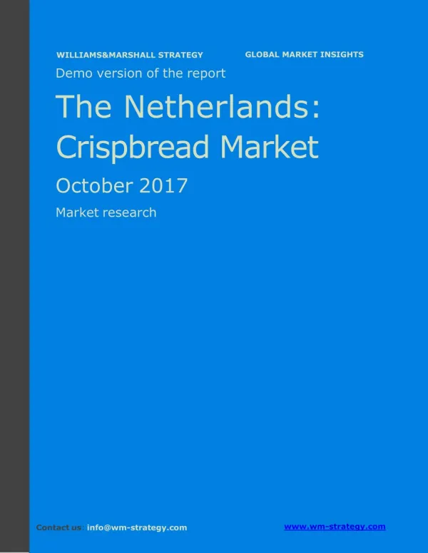 WMStrategy Demo The Netherlands Crispbread Market October 2017