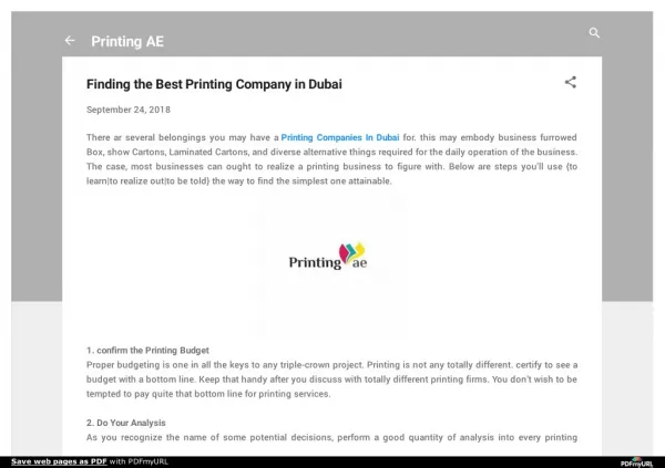 Finding the Best Printing Company in Dubai