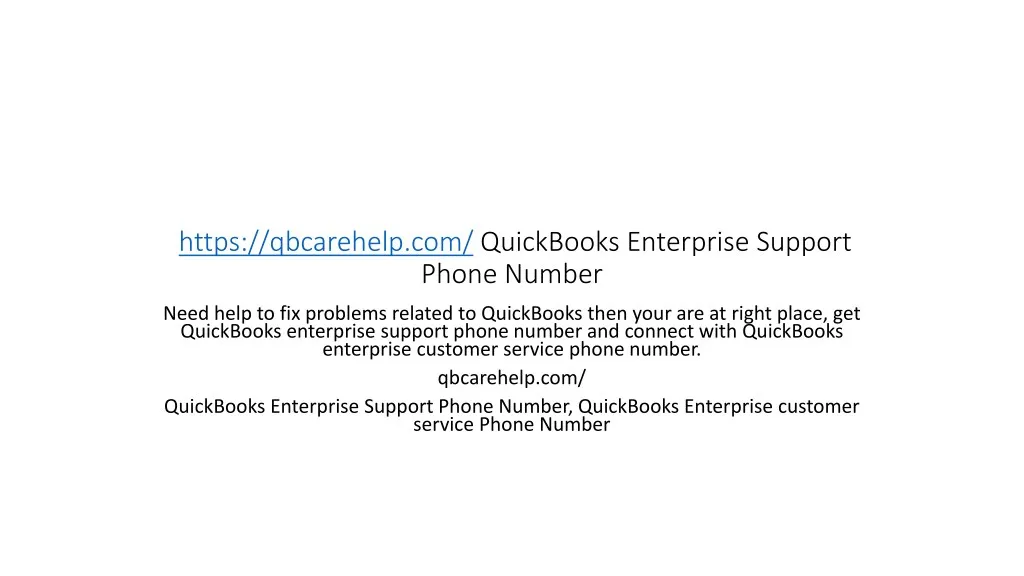 https qbcarehelp com quickbooks enterprise