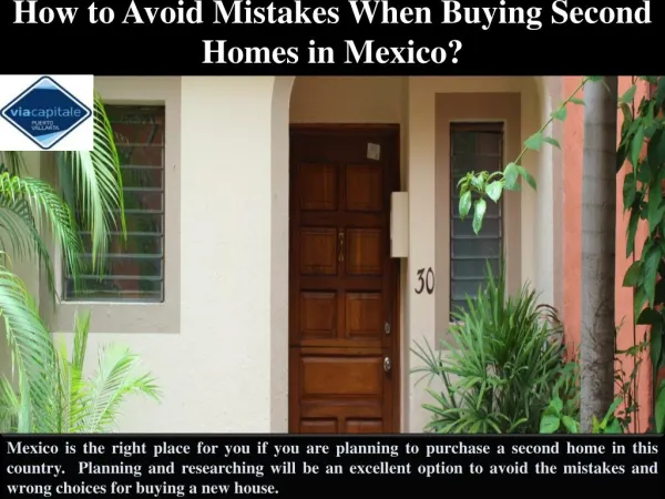 How to Avoid Mistakes When Buying Second homes in Mexico?