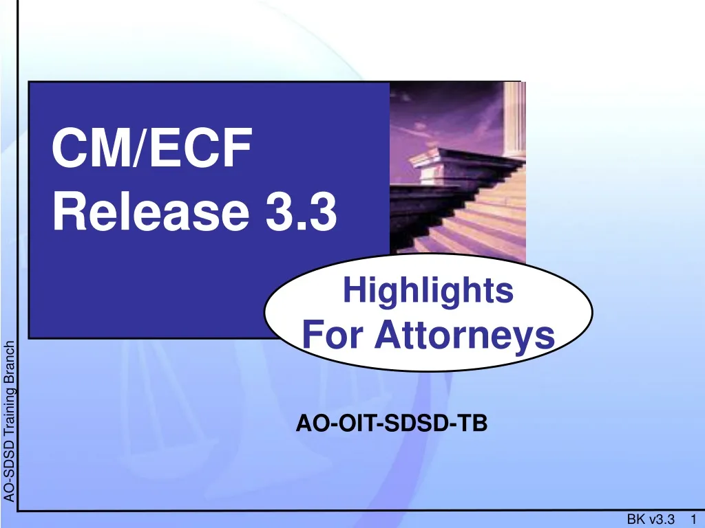 cm ecf release 3 3