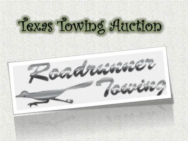 Texas Towing Auction By RRTowing