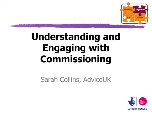 Understanding and Engaging with Commissioning