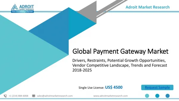 Payment Gateway Market : Global Industry Trends, Size, Share, Growth Opportunities and Forecast to 2025
