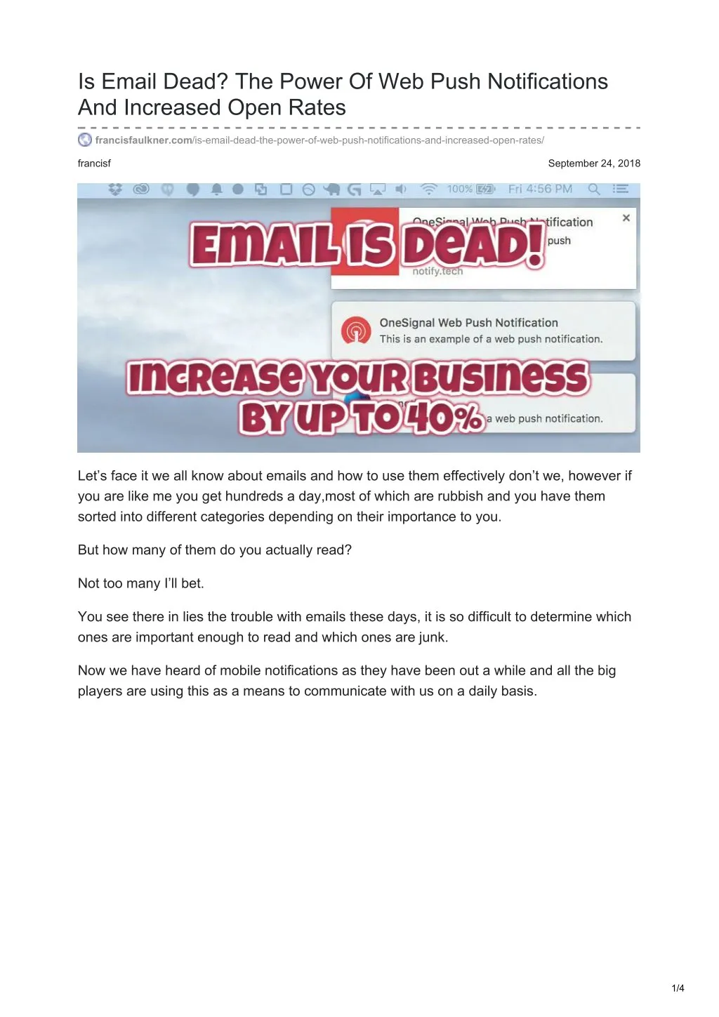 is email dead the power of web push notifications