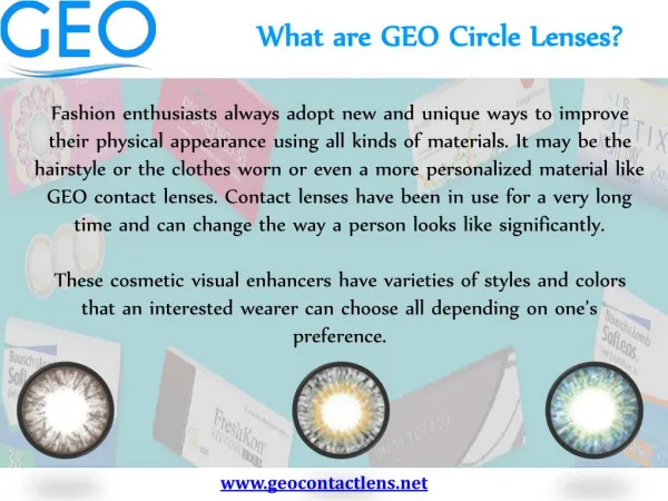 GEO Circle Lenses