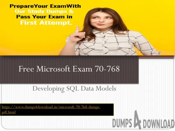 Dumps4download free Microsoft 70-768 Dumps |Free Microsoft 70-768 Exam Questions