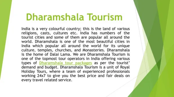 Book Dharamshala Tour Online, Dharamshala Honeymoon Packages